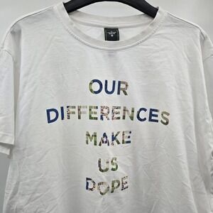 Houston White Our Differences Make Us Dope Men's T-shirt White Print Size XL